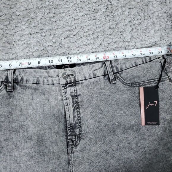 Jen7 Slim Boyfriend Jeans Size 24 Gray Stretch Denim Stone Wash - Picture 9 of 11